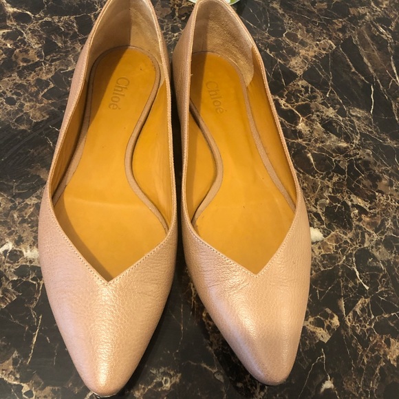 Chloe- nude pointed toe flats - Picture 3 of 5